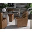 Sunpan Norm Wheeled Dining Chair - Copley Cognac