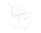 Sunpan Norm Wheeled Dining Chair