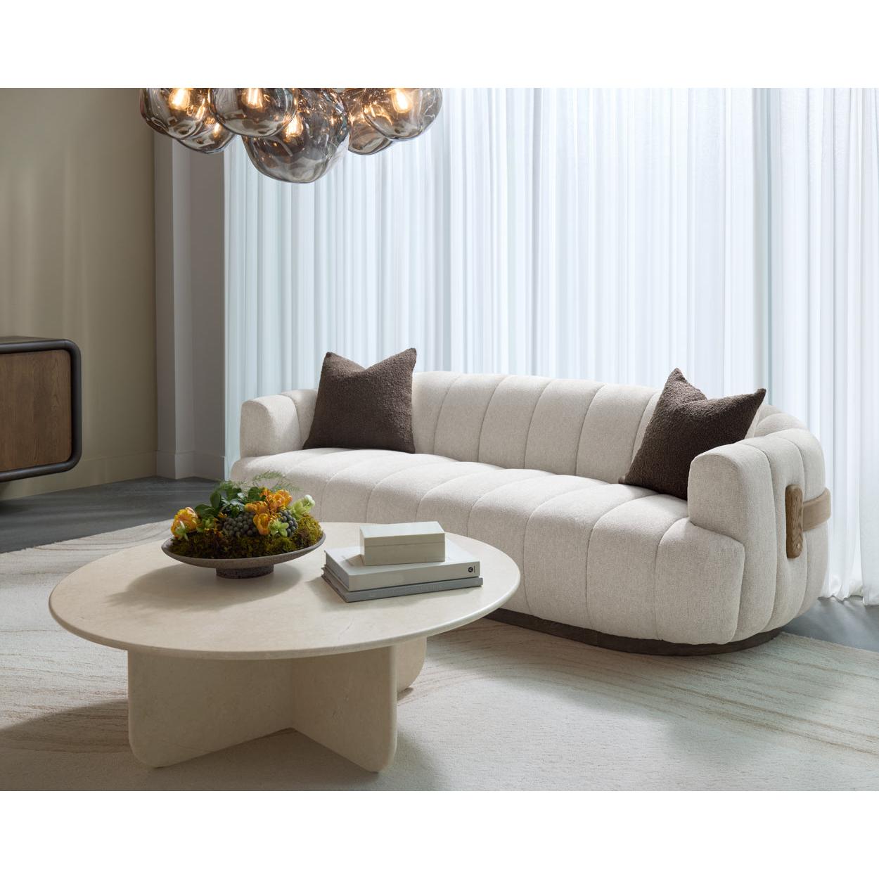 Sunpan Tadeo Brown Cream Sofa