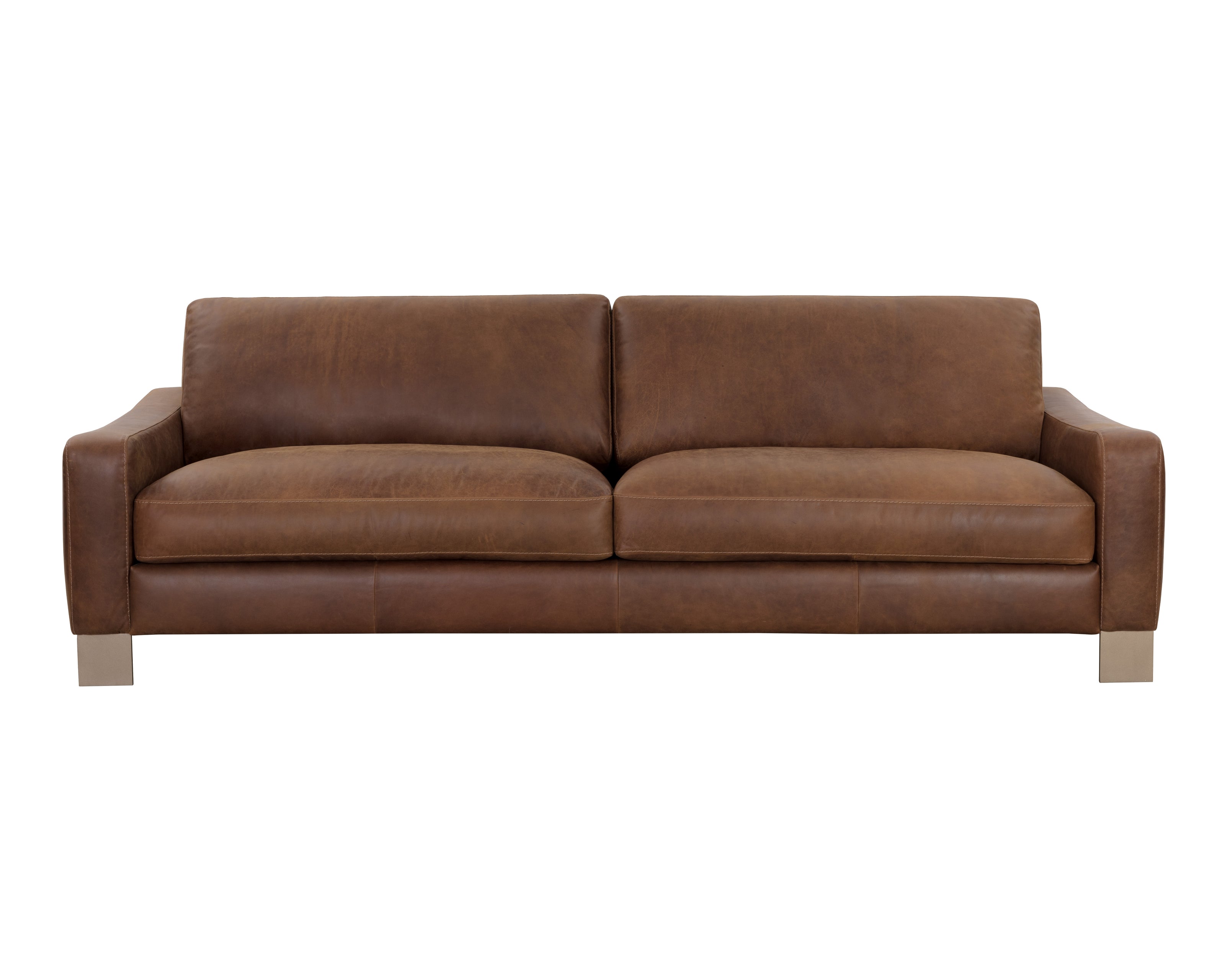 Sunpan Rafael Sofa - Lucia Tobacco Leather