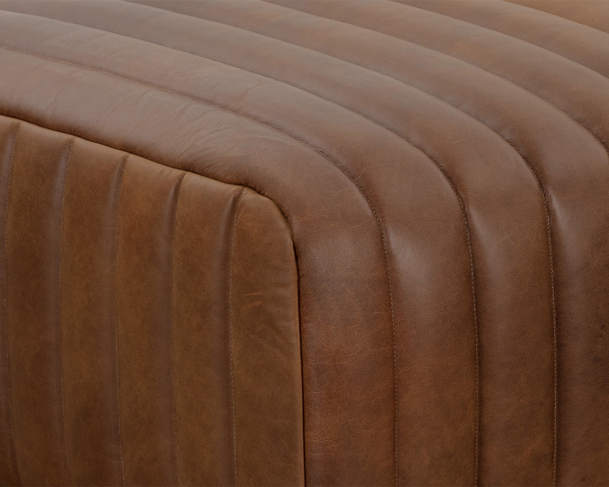 Sunpan Lewin Ottoman - Rectangular - Lucia Tobacco Leather