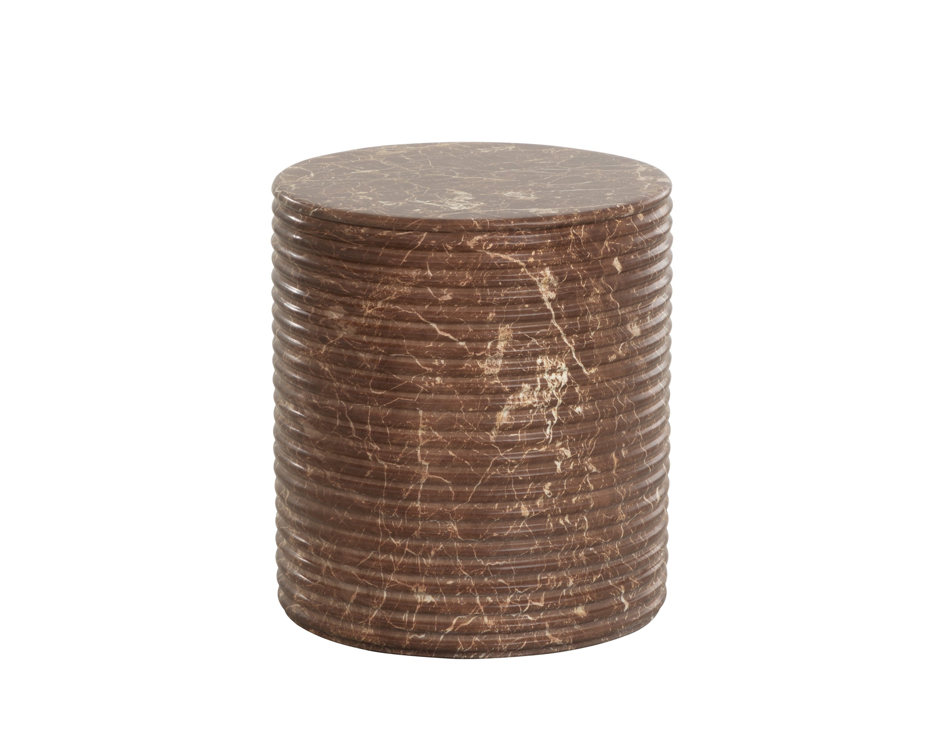 Sunpan Riva Stool - Marble Look - Mocha