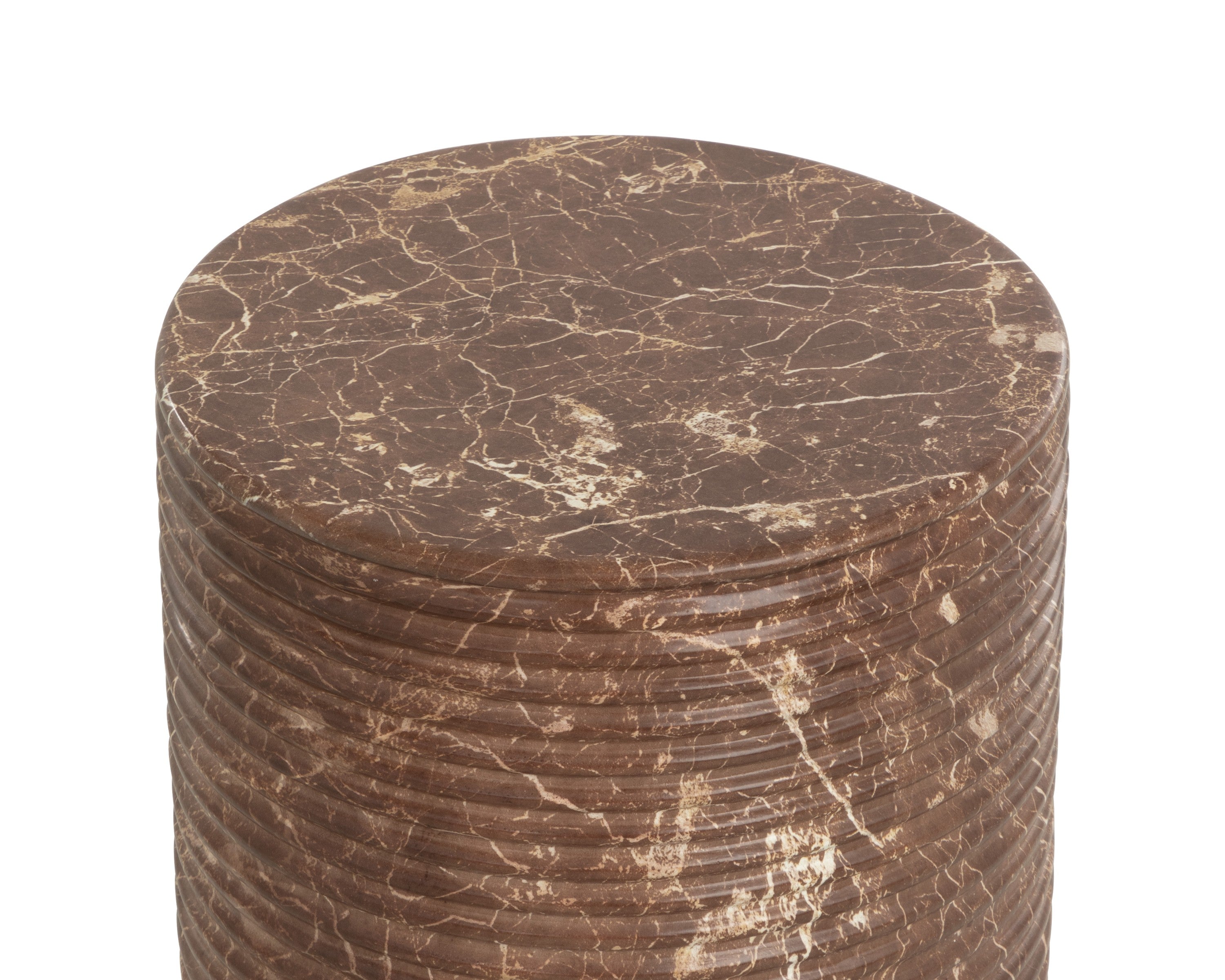 Sunpan Riva Stool - Marble Look - Mocha