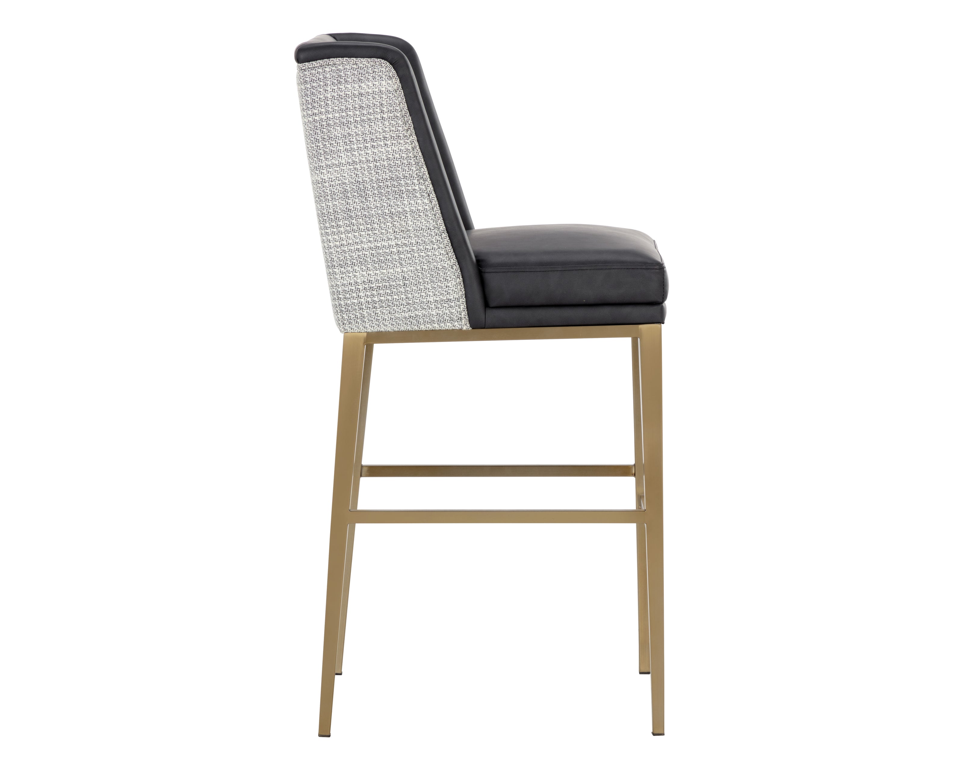 Sunpan Joplin Barstool - Cantina Black / Vera White Pepper