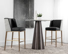 Sunpan Joplin Barstool - Cantina Black / Vera White Pepper