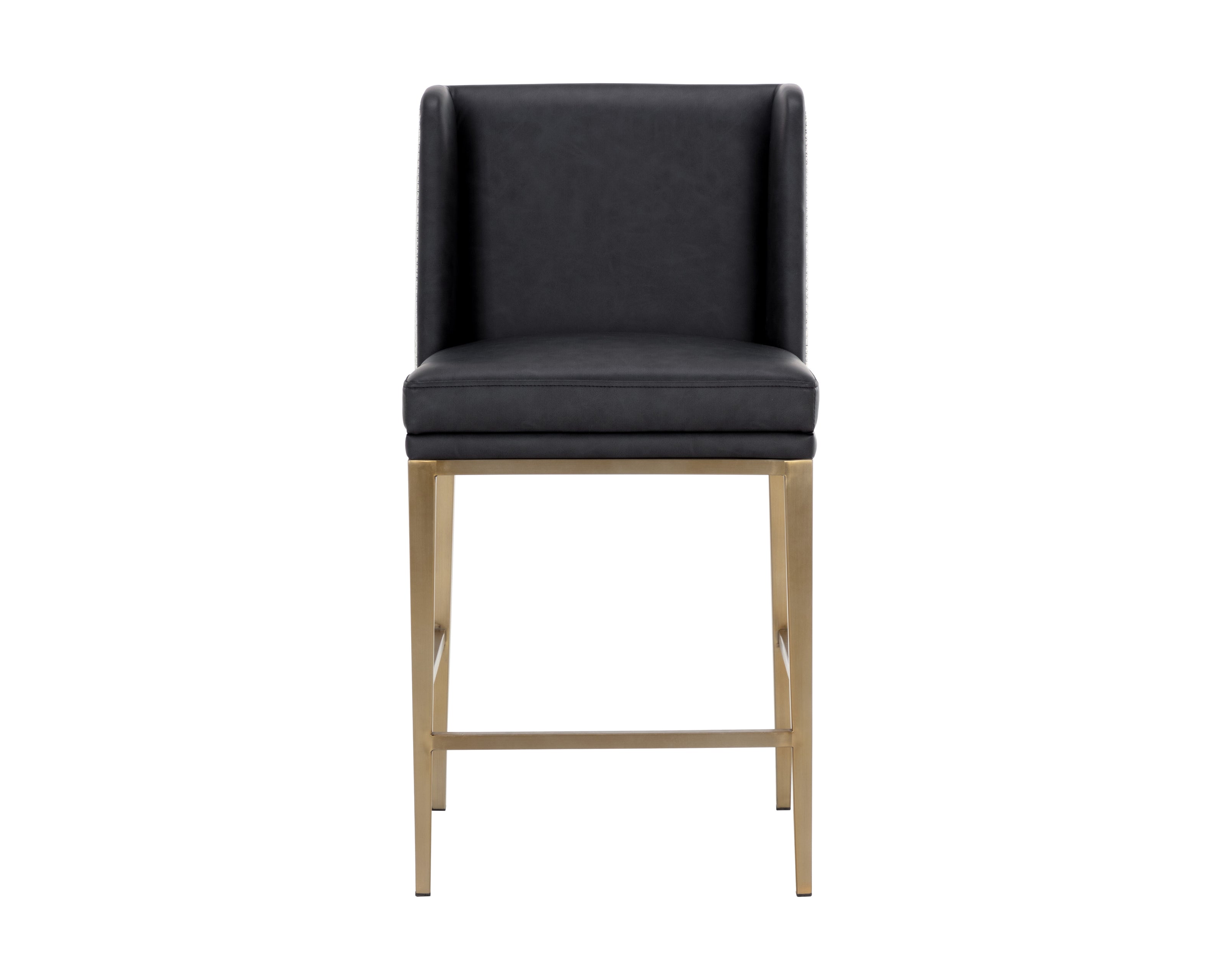 Sunpan Joplin Counter Stool - Cantina Black / Vera White Pepper