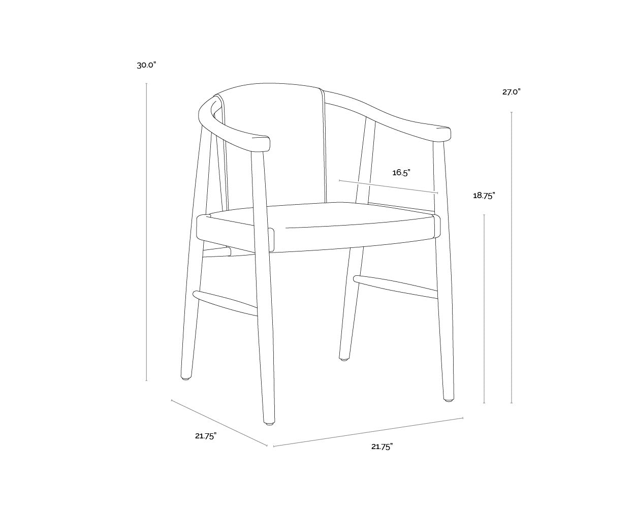 Sunpan Aran Dining Armchair
