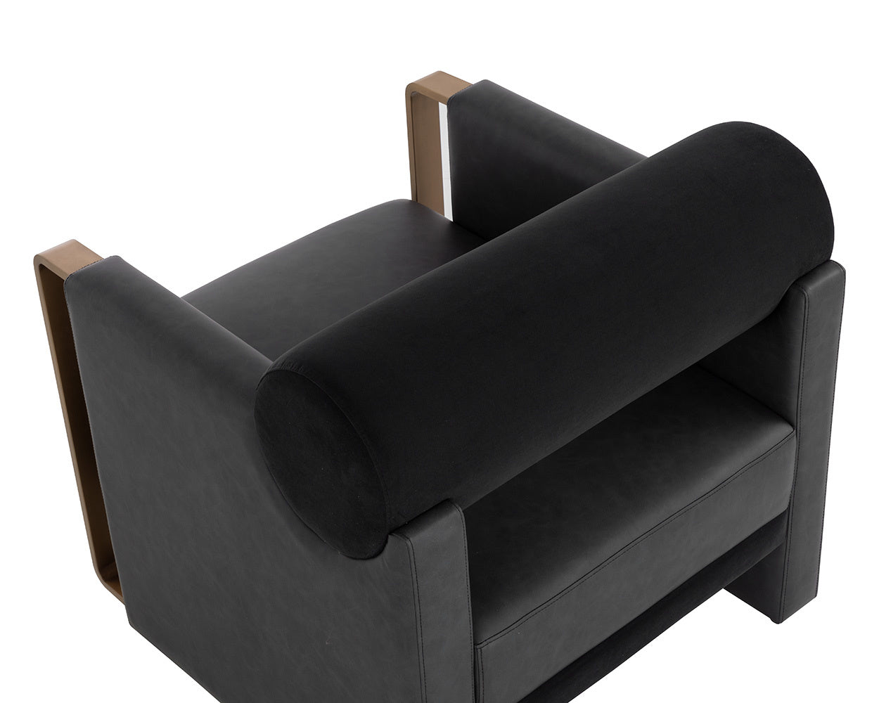 Sunpan Edgar Lounge Chair - Bravo Black / Abbington Black