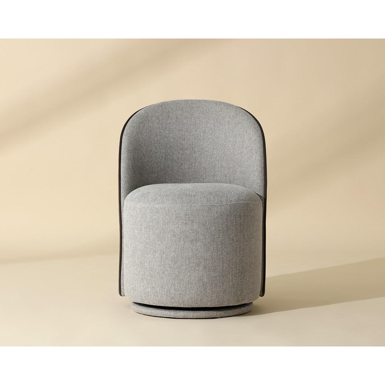 Sunpan Cavoli Swivel Dining Chair, Grey