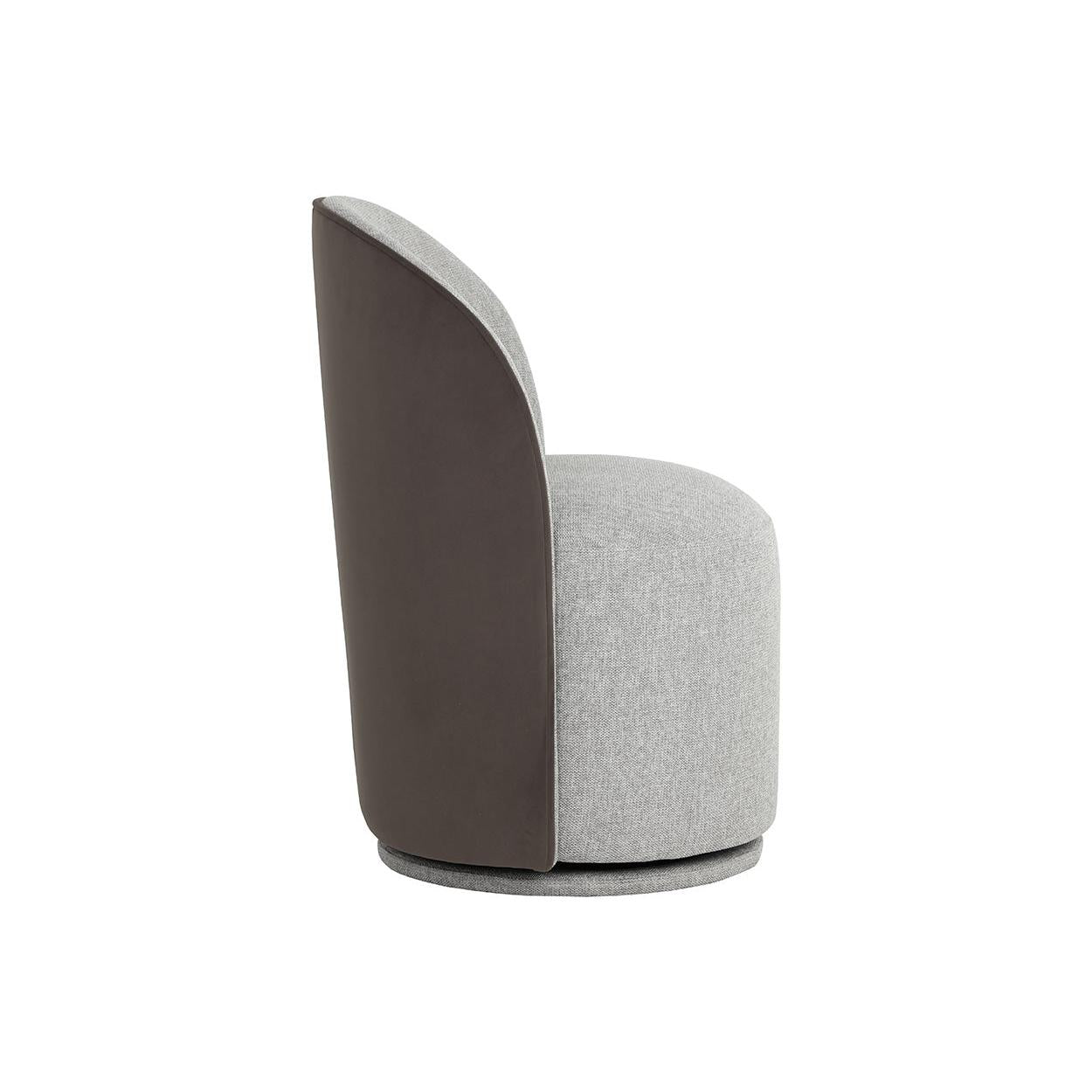 Sunpan Cavoli Swivel Dining Chair, Grey