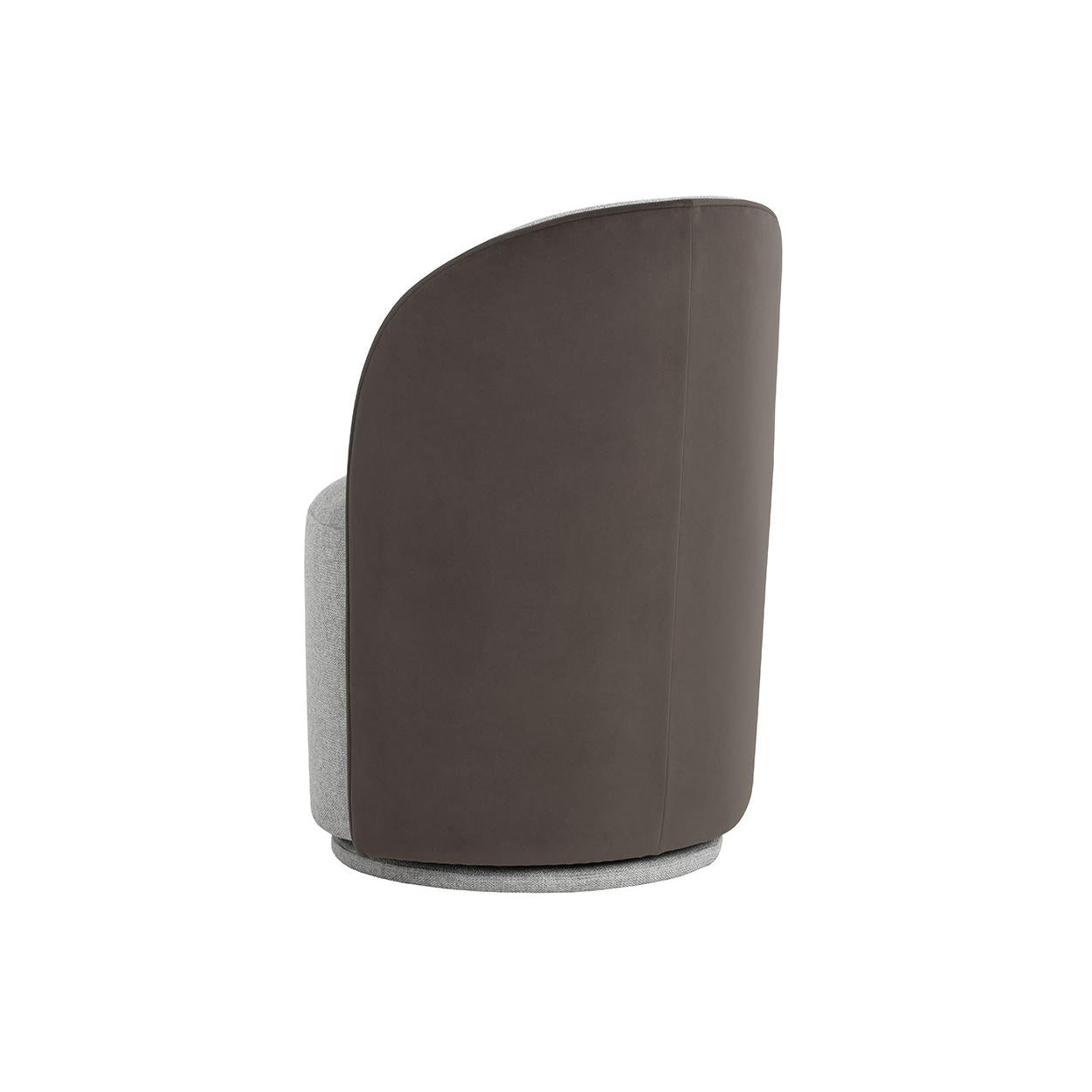Sunpan Cavoli Swivel Dining Chair, Grey