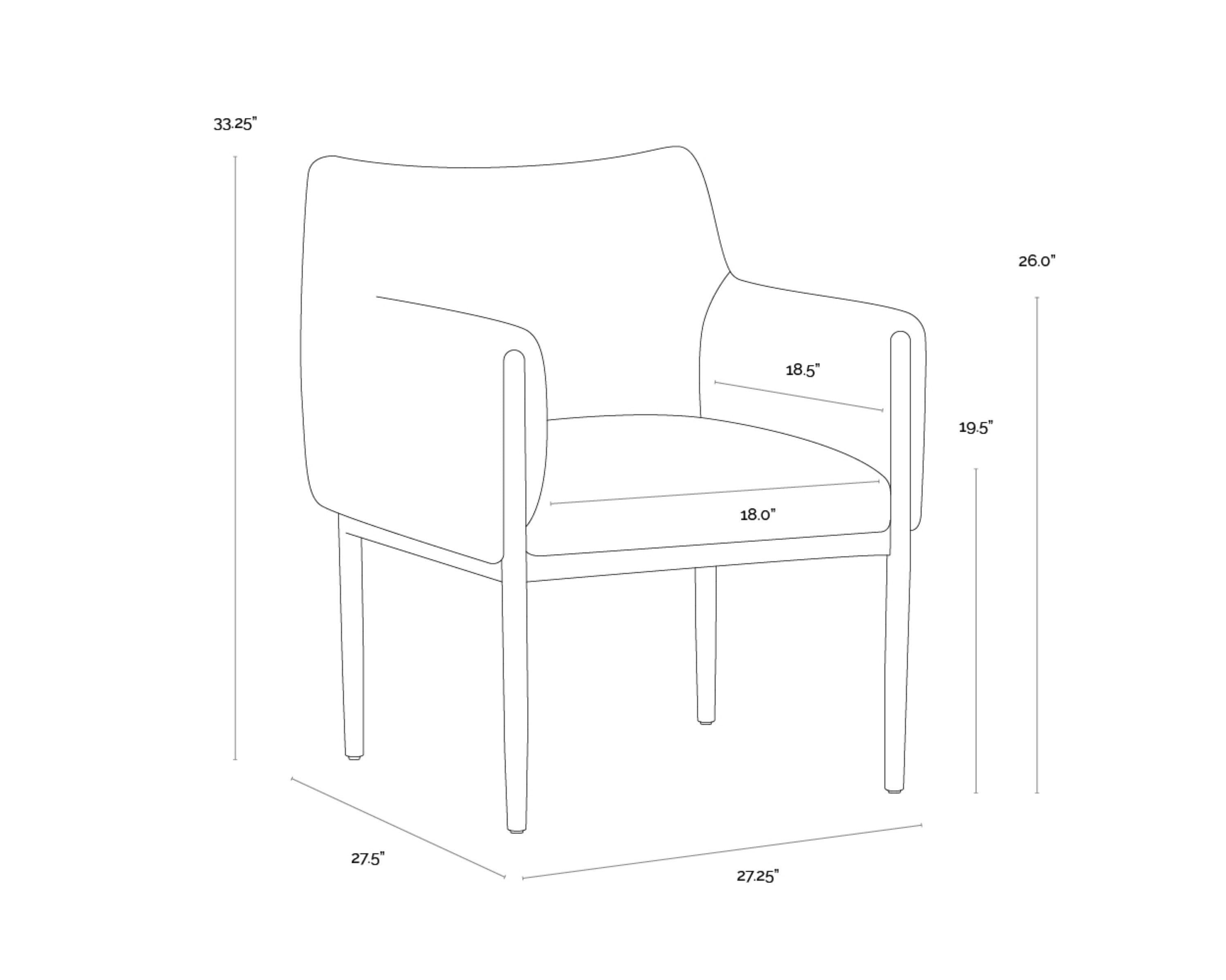 Sunpan Olea Dining Armchair