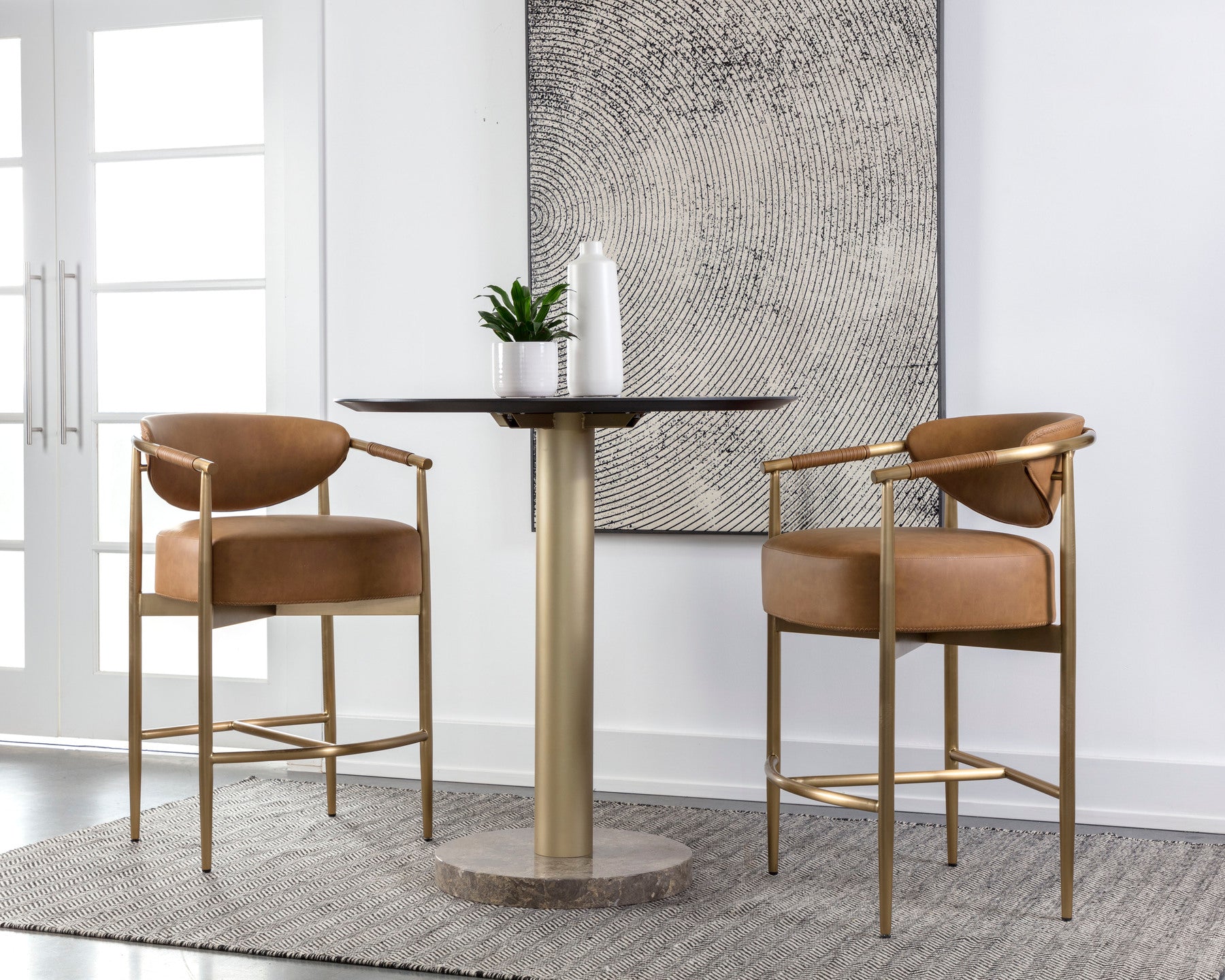 Sunpan Heloise Counter Stool - Bravo Black