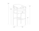 Sunpan Heloise Barstool - Bravo Black
