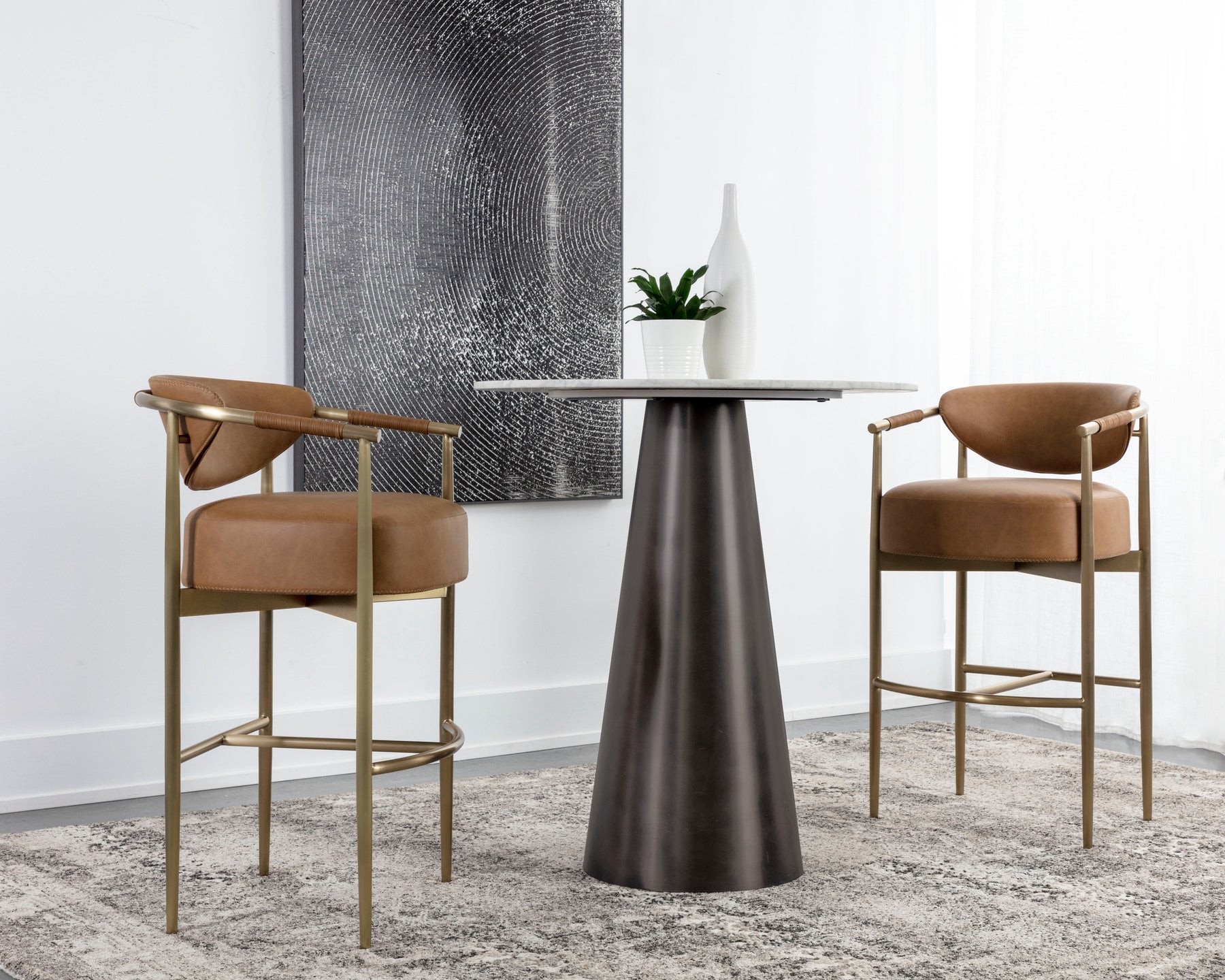 Sunpan Heloise Barstool - Bravo Black