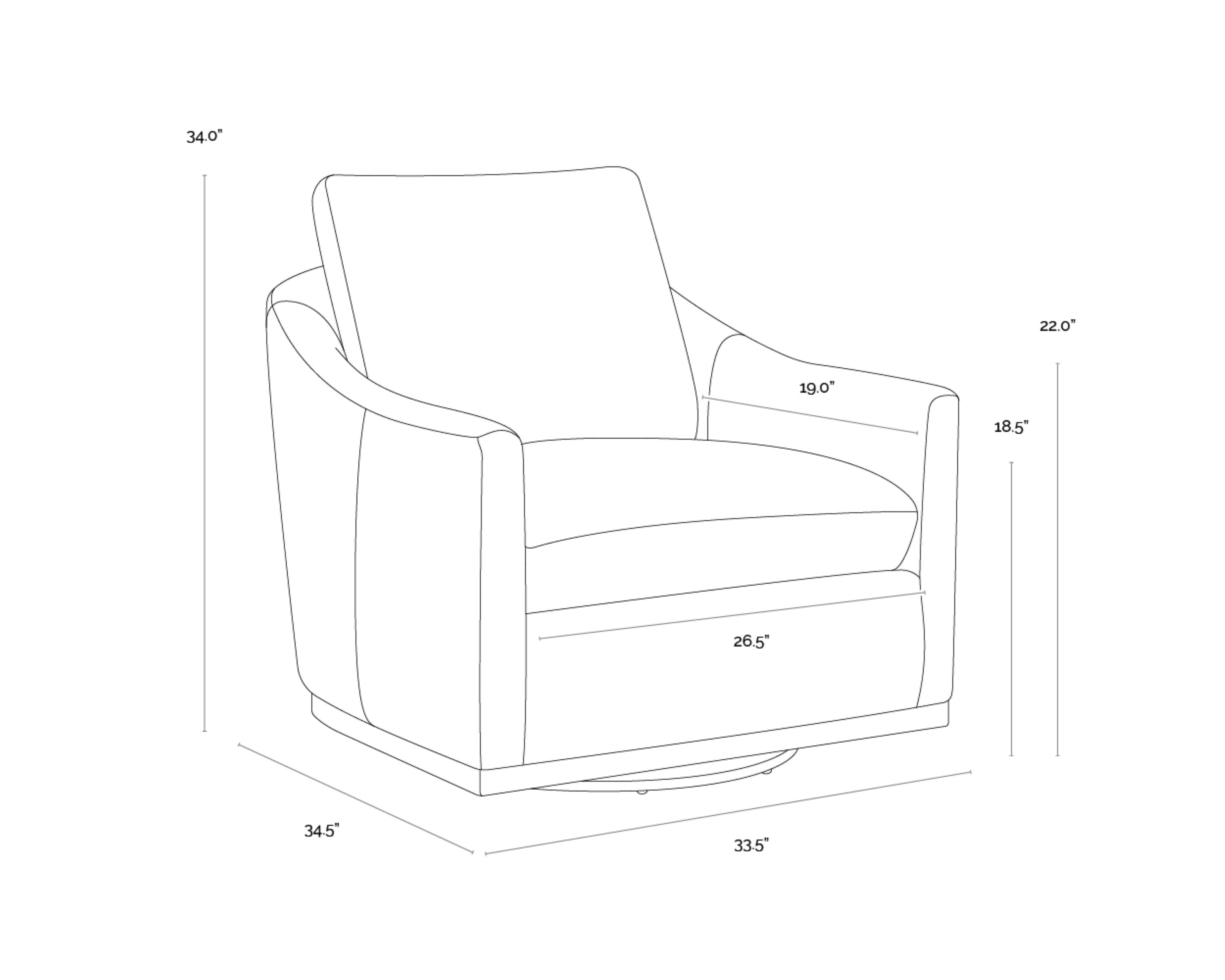 Sunpan Corbin Swivel Lounge Chair