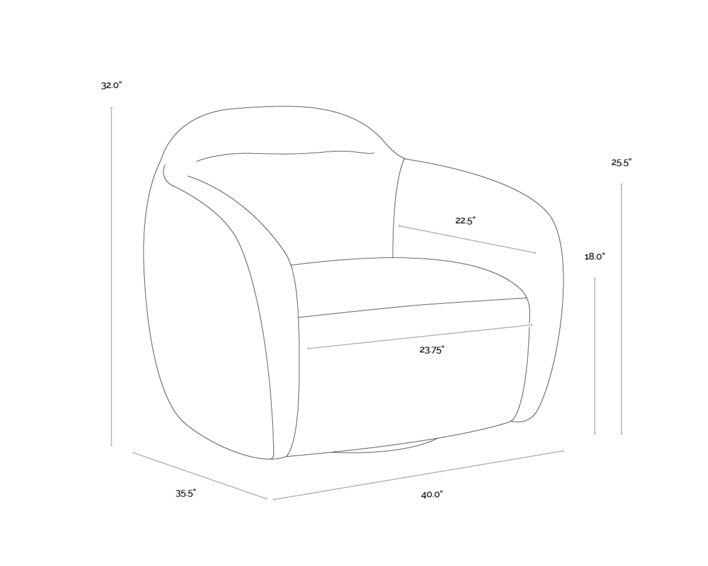 Sunpan Ismo Swivel Lounge Chair