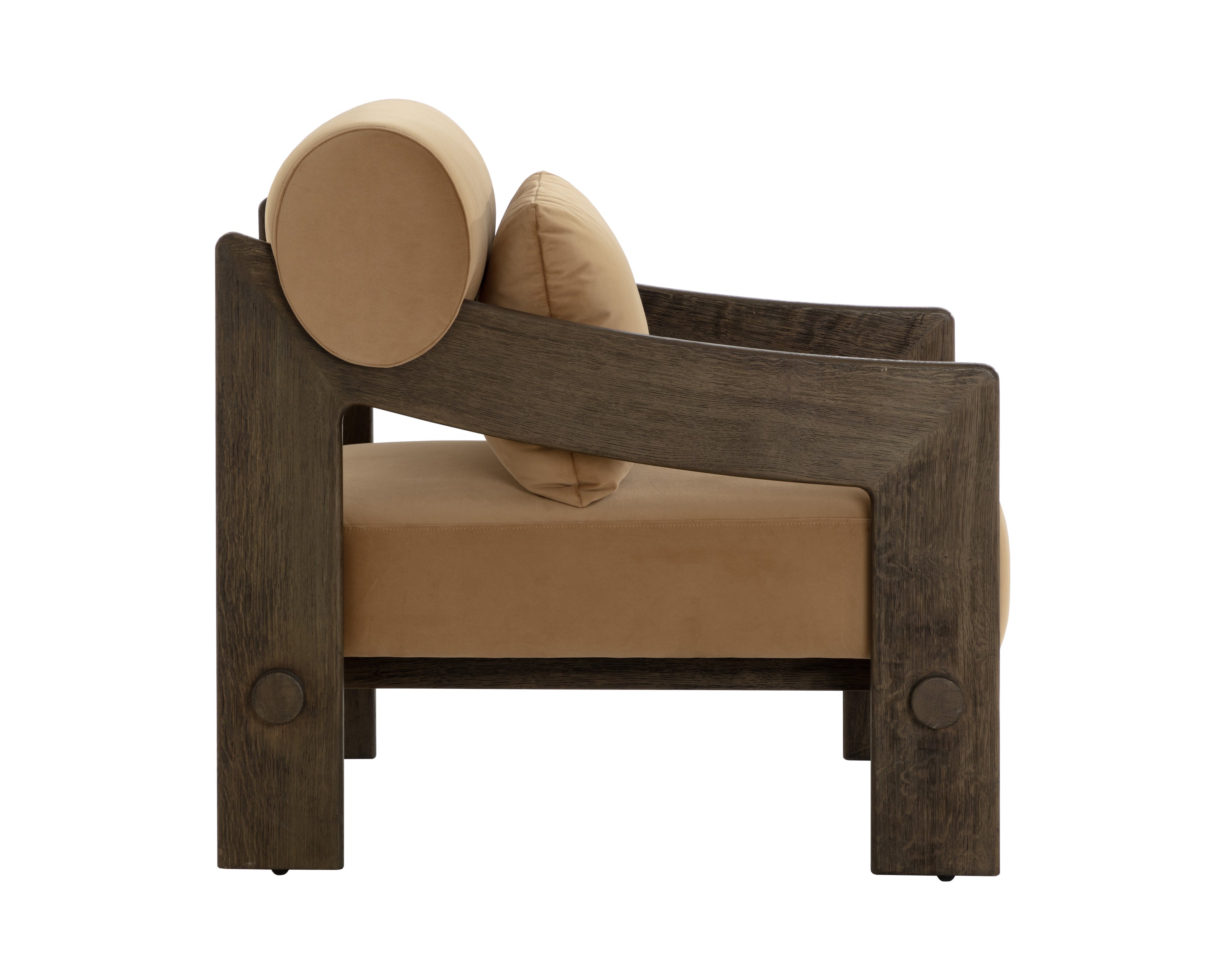 Sunpan Reizo Lounge Chair - Distressed Brown - Kona Camel