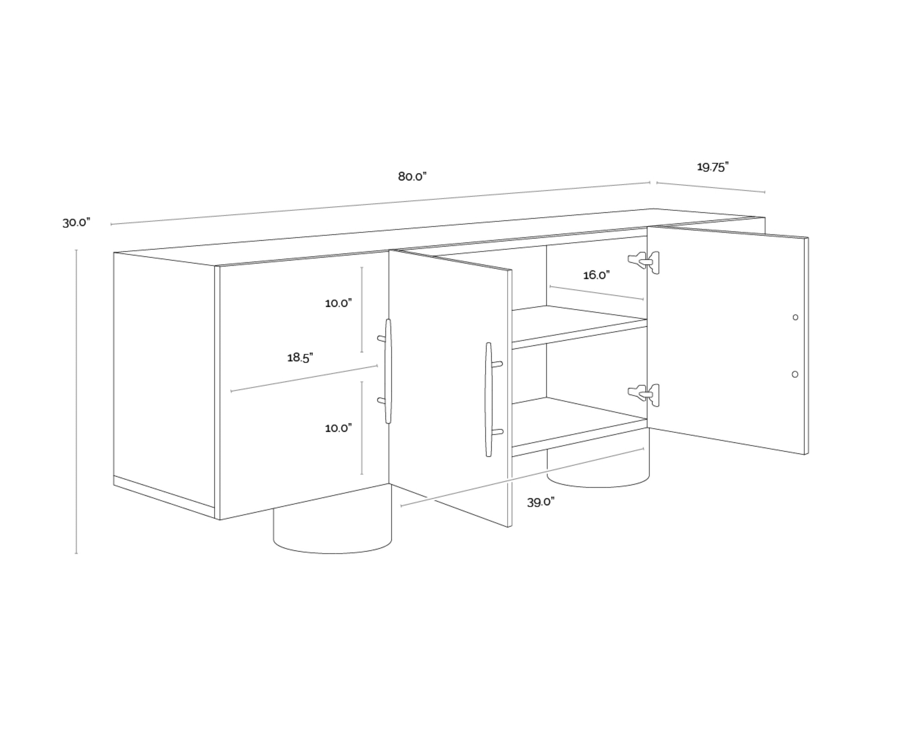 Sunpan Kresteven Sideboard