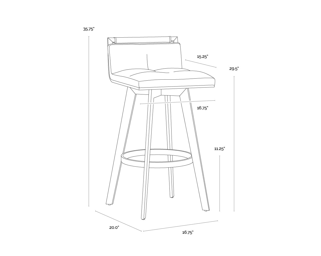 Sunpan Arizona Swivel Barstool