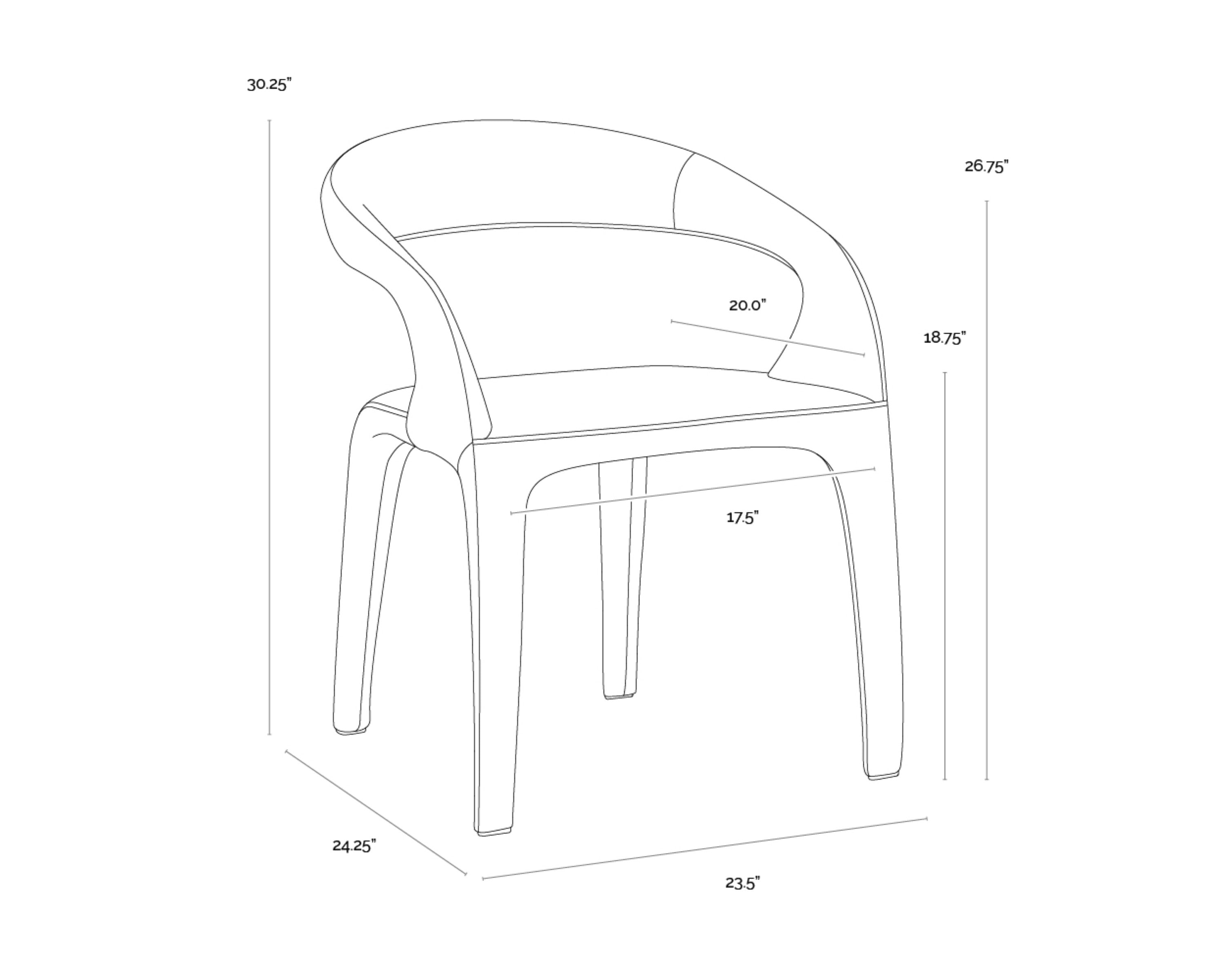 Sunpan Atika Dining Armchair