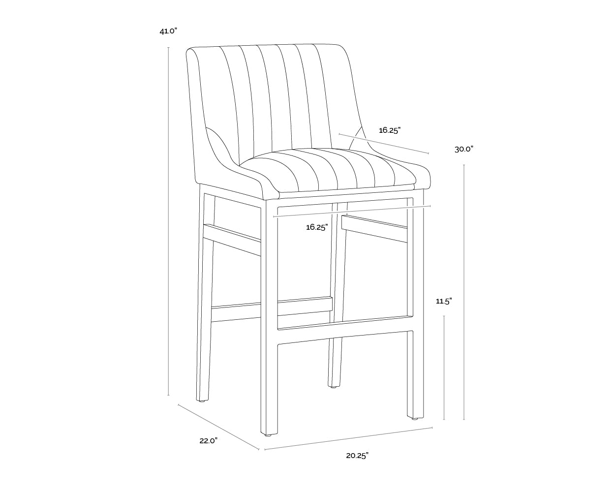 Sunpan Halden Barstool