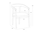 Sunpan Valmont Dining Armchair - Milliken Cognac