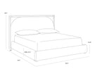 Sunpan Arcelia Bed - Rhea Light Barley