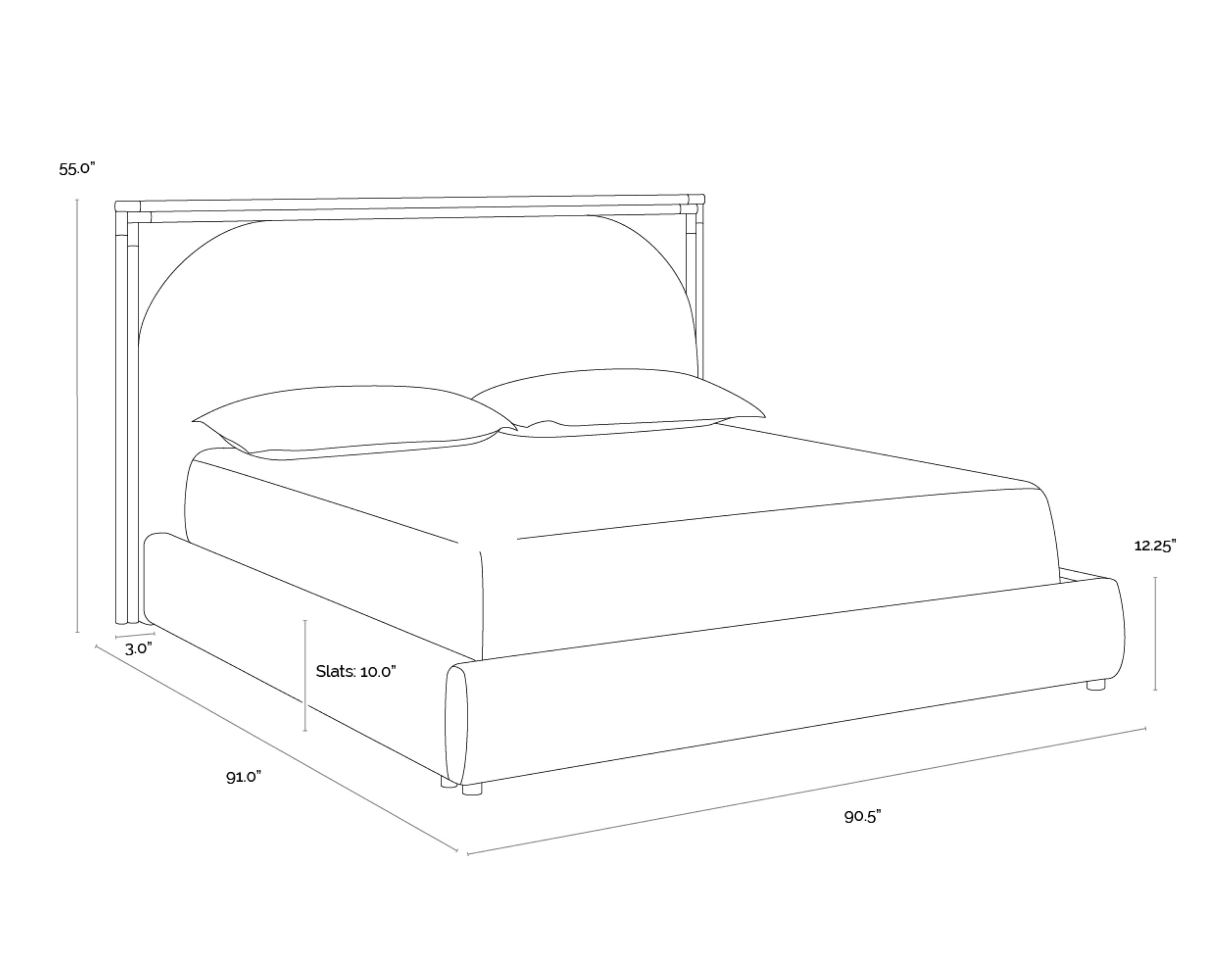 Sunpan Arcelia Bed - Rhea Light Barley