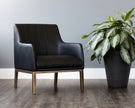 Sunpan Wolfe Lounge Chair - Bravo Black