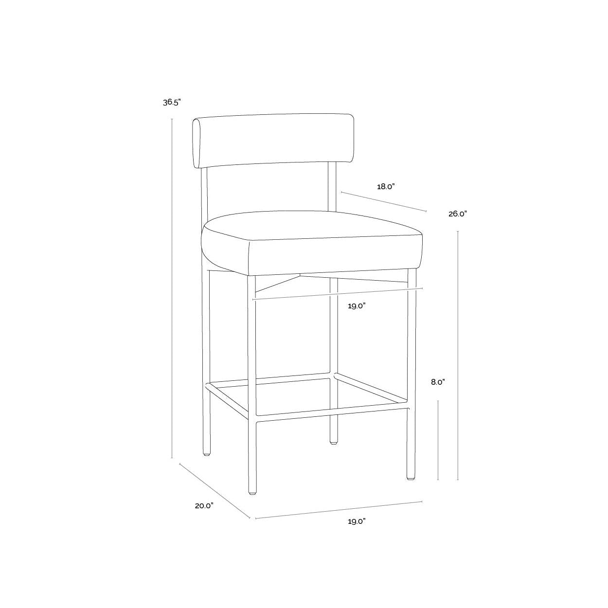 Sunpan Seneca Counter Stool
