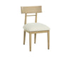Sunpan Florian Dining Chair - Light Oak - Geralt Linen - Set of 2