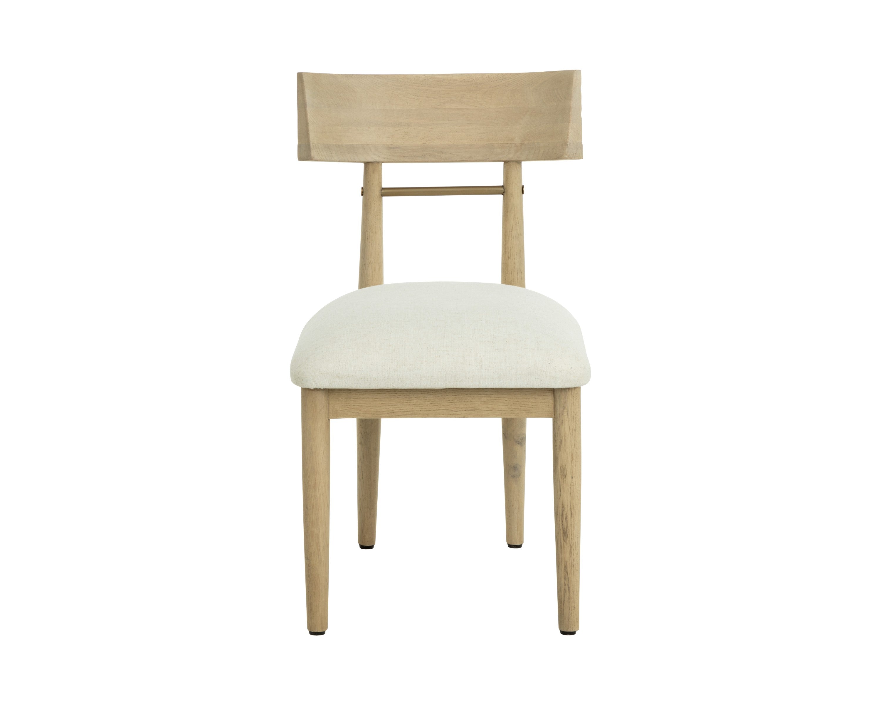 Sunpan Florian Dining Chair - Light Oak - Geralt Linen - Set of 2