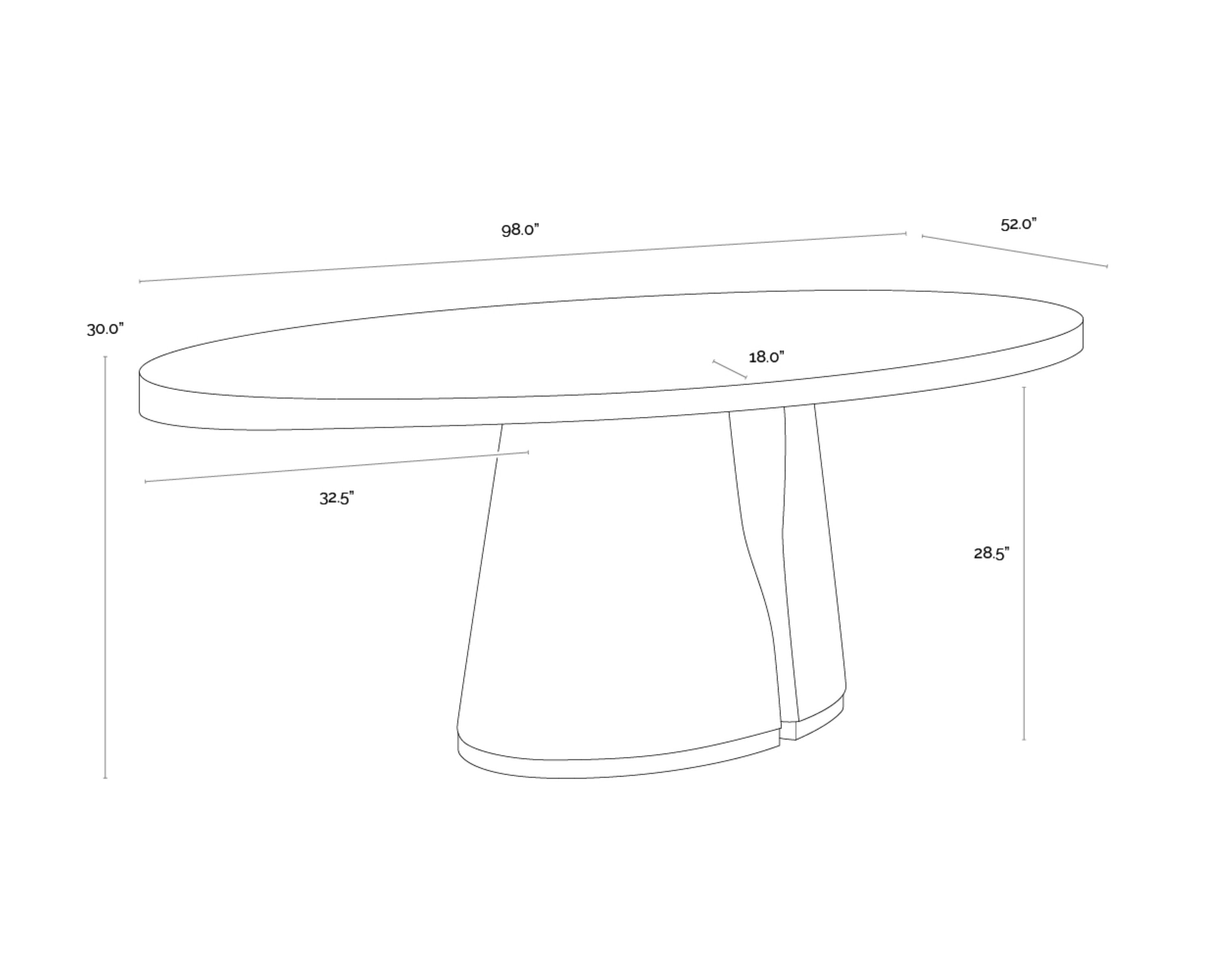 Sunpan Tasmin Dining Table - 98