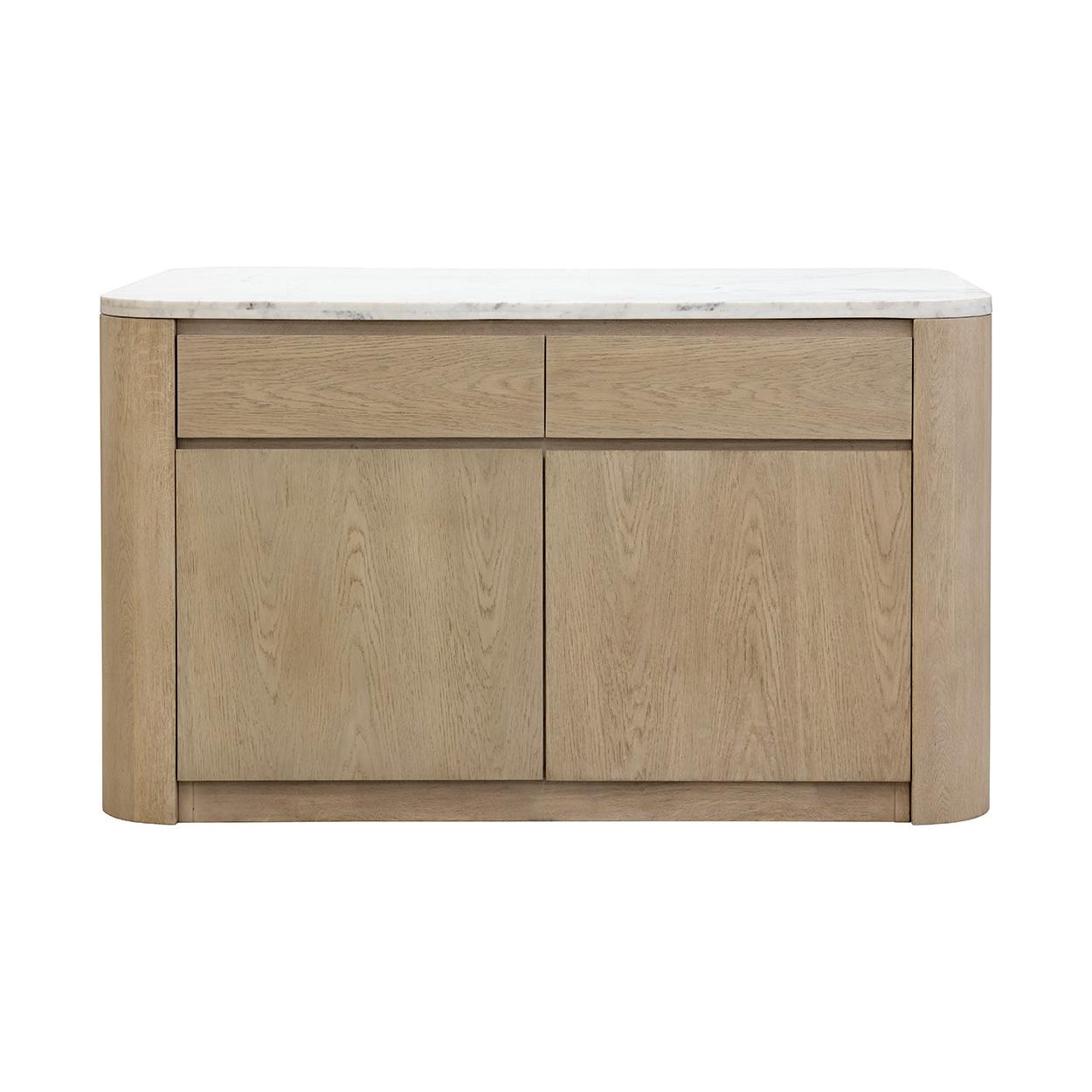 Sunpan Romilly White Marble Kitchen Island