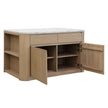 Sunpan Romilly White Marble Kitchen Island