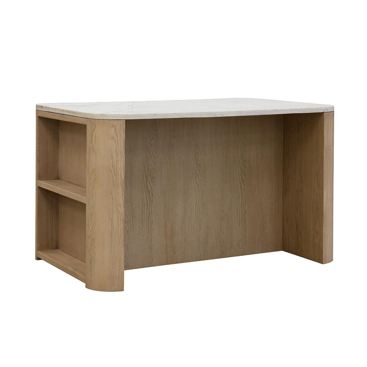 Sunpan Romilly White Marble Kitchen Island