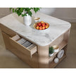 Sunpan Romilly White Marble Kitchen Island
