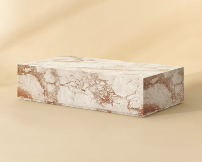 Sunpan Laros Coffee Table - Crema Breccia Marble