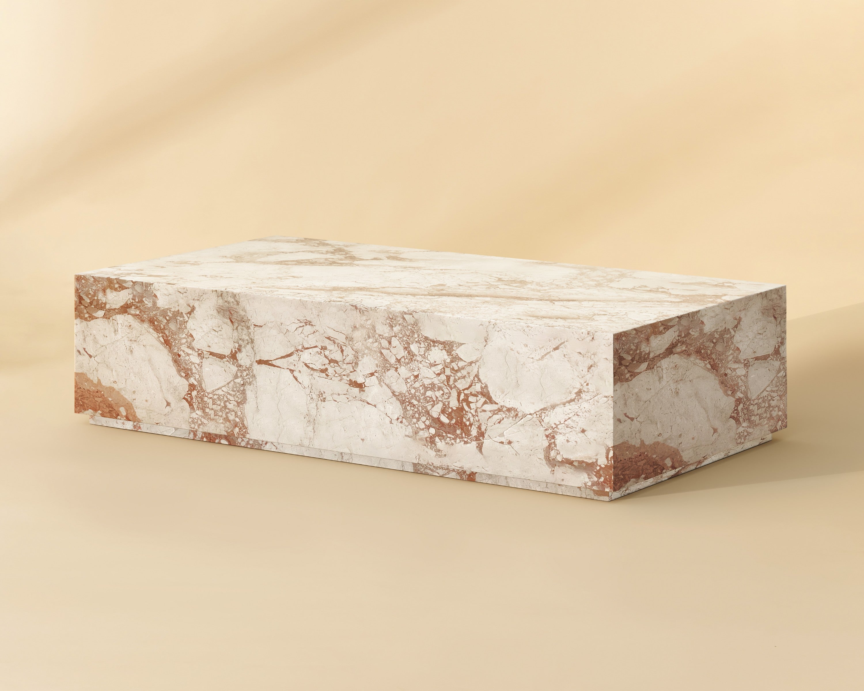 Sunpan Laros Coffee Table - Crema Breccia Marble