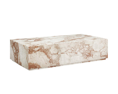 Sunpan Laros Coffee Table - Crema Breccia Marble