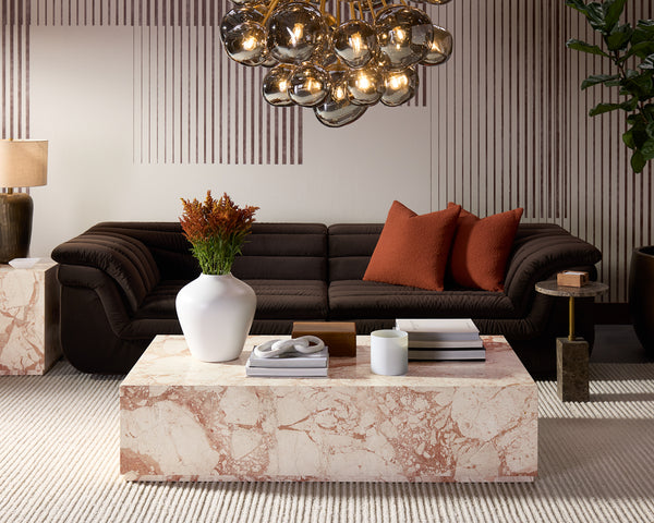 Sunpan Laros Coffee Table - Crema Breccia Marble