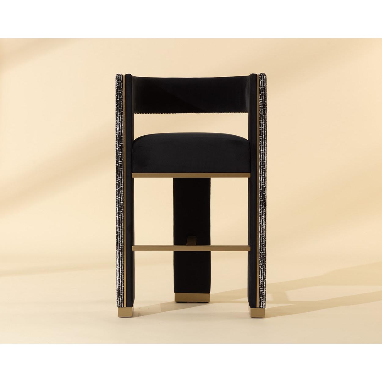 Sunpan Adamina Black Barstool