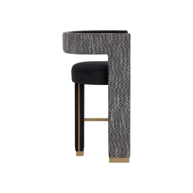 Sunpan Adamina Black Barstool
