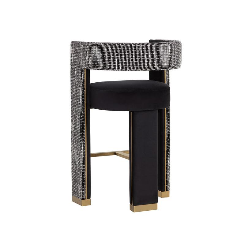 Sunpan Adamina Black Barstool