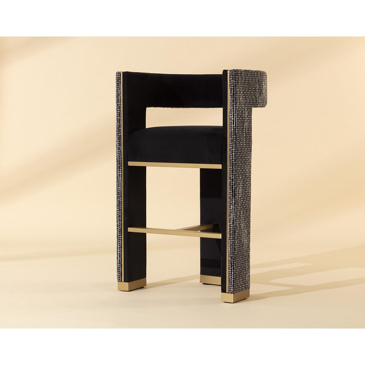 Sunpan Adamina Black Barstool