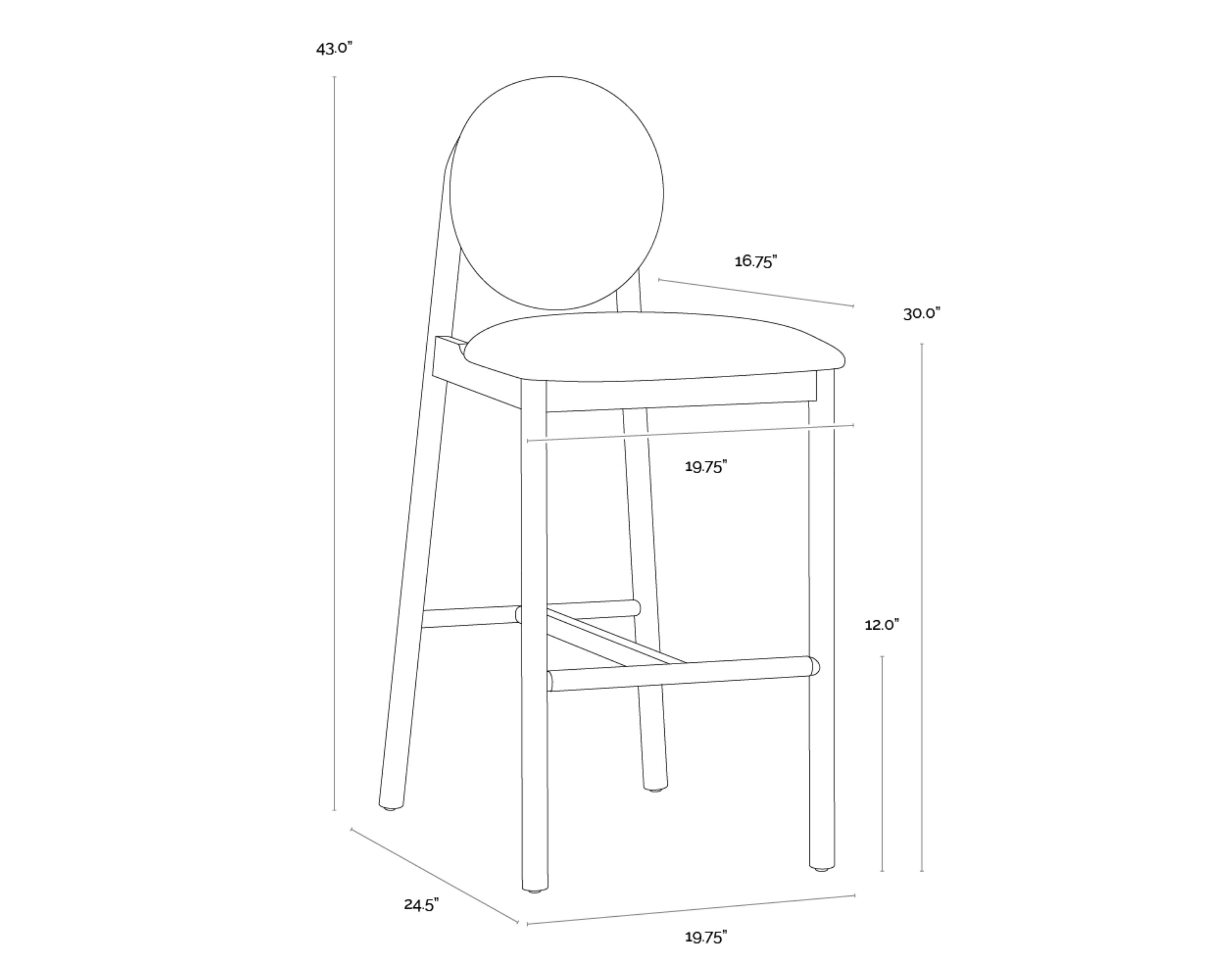 Sunpan Orabell Barstool