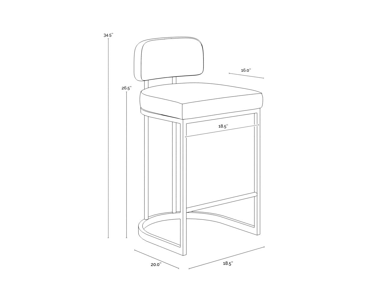 Sunpan Larissa Counter Stool