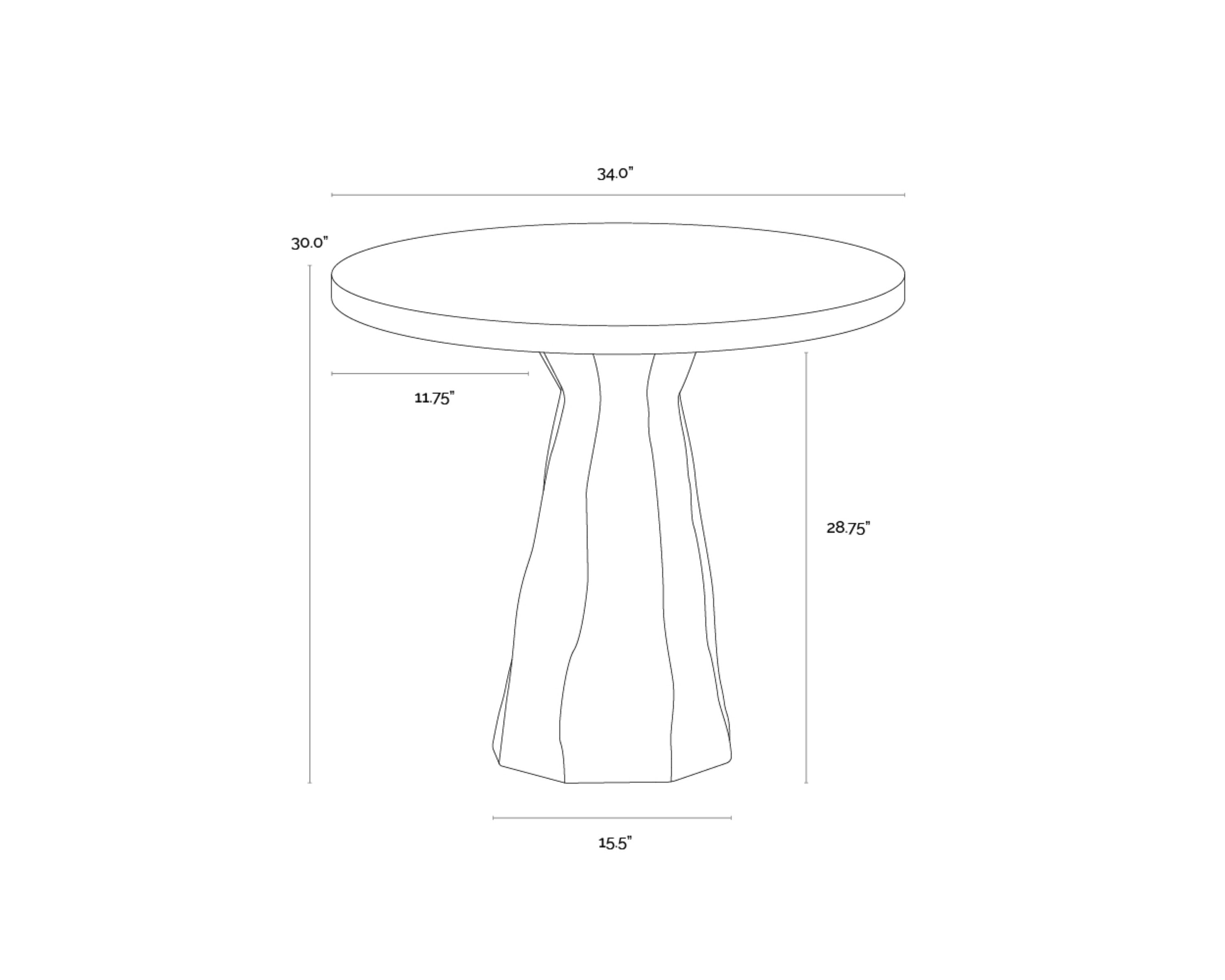 Sunpan Kliff Bistro Table