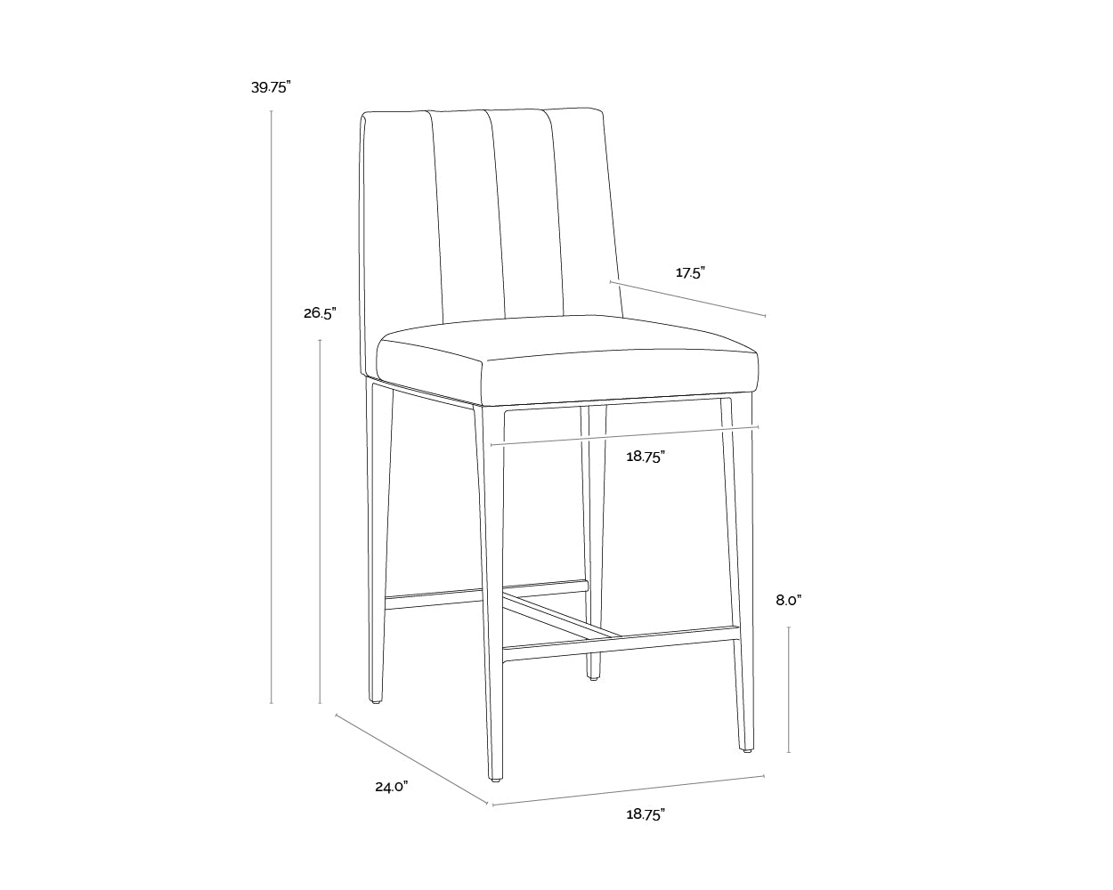 Sunpan Wilbur Counter Stool